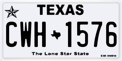 TX license plate CWH1576
