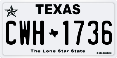 TX license plate CWH1736