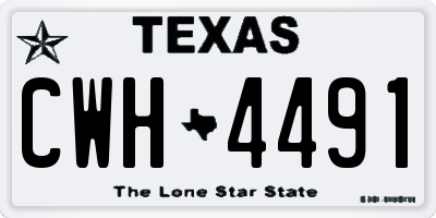 TX license plate CWH4491