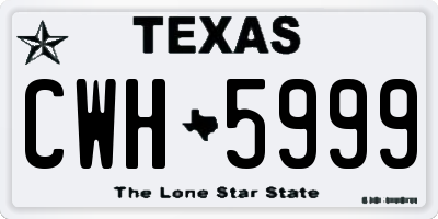 TX license plate CWH5999