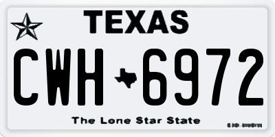 TX license plate CWH6972