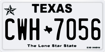 TX license plate CWH7056