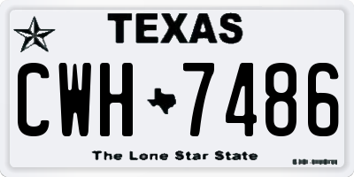TX license plate CWH7486