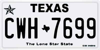TX license plate CWH7699