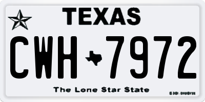 TX license plate CWH7972