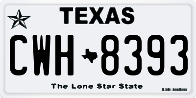 TX license plate CWH8393