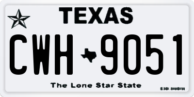 TX license plate CWH9051