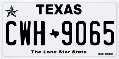 TX license plate CWH9065
