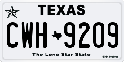 TX license plate CWH9209