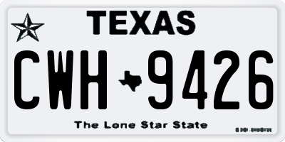 TX license plate CWH9426