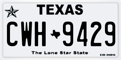 TX license plate CWH9429