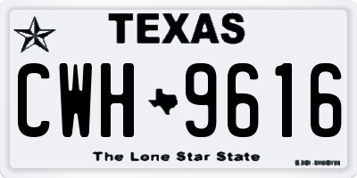 TX license plate CWH9616