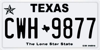 TX license plate CWH9877