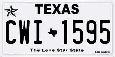 TX license plate CWI1595