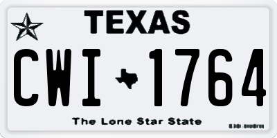TX license plate CWI1764