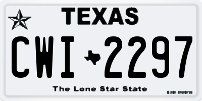 TX license plate CWI2297