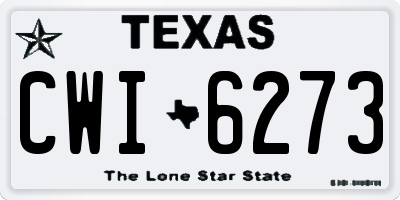 TX license plate CWI6273