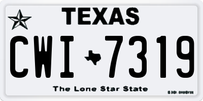 TX license plate CWI7319