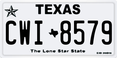 TX license plate CWI8579
