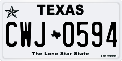 TX license plate CWJ0594