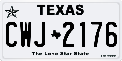 TX license plate CWJ2176