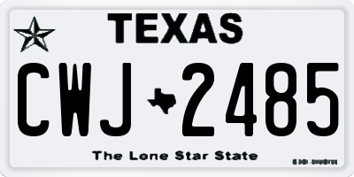 TX license plate CWJ2485