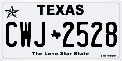 TX license plate CWJ2528