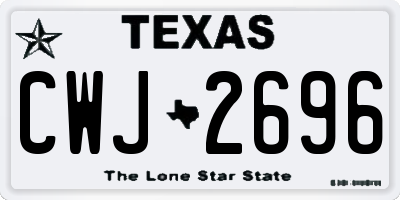 TX license plate CWJ2696