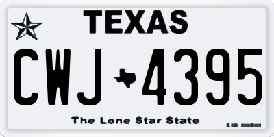 TX license plate CWJ4395
