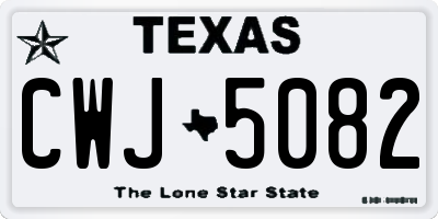 TX license plate CWJ5082