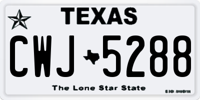 TX license plate CWJ5288