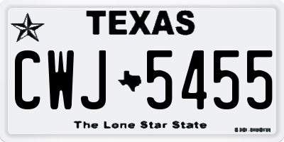 TX license plate CWJ5455