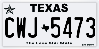 TX license plate CWJ5473