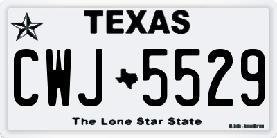 TX license plate CWJ5529