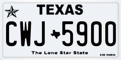 TX license plate CWJ5900