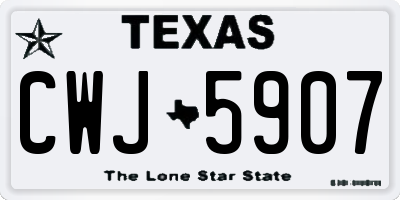 TX license plate CWJ5907