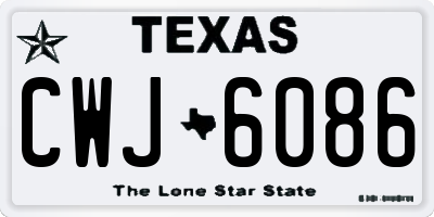 TX license plate CWJ6086