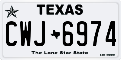 TX license plate CWJ6974