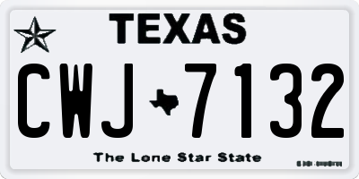 TX license plate CWJ7132