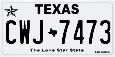 TX license plate CWJ7473