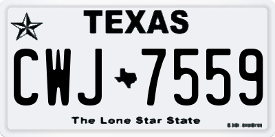 TX license plate CWJ7559