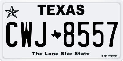 TX license plate CWJ8557