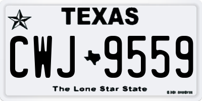 TX license plate CWJ9559