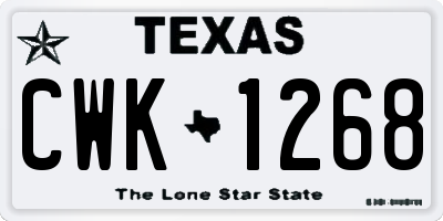 TX license plate CWK1268