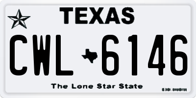 TX license plate CWL6146