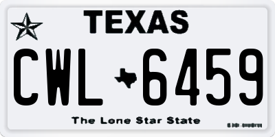 TX license plate CWL6459