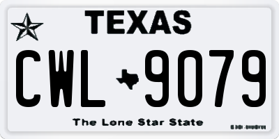 TX license plate CWL9079