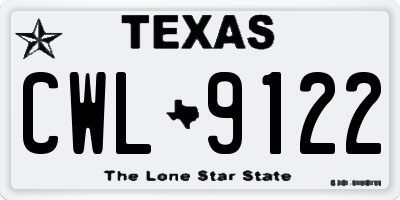 TX license plate CWL9122