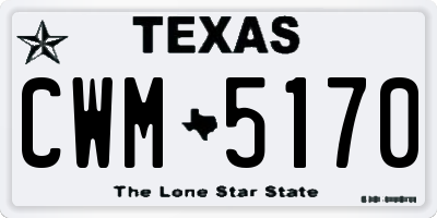 TX license plate CWM5170