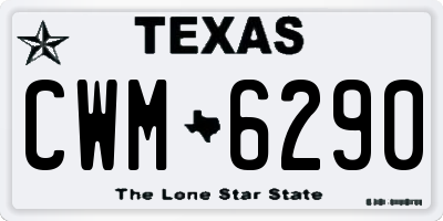 TX license plate CWM6290